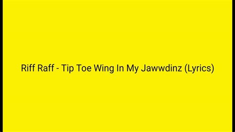 Tip Toe Wing in My Jawwdinz Lyrics 